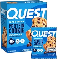 Quest Nutrition Chocolate Chip Protein Cookie, 15g Protein, 1g Sugar, 2g Net Carbs, Keto Friendly, H