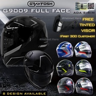 [FREE TINTED VISOR] GRAYFOSH G9009 Full Face Helmet Single Visor (SIRIM Approved) KYT HNJ ZEUS SHOEI