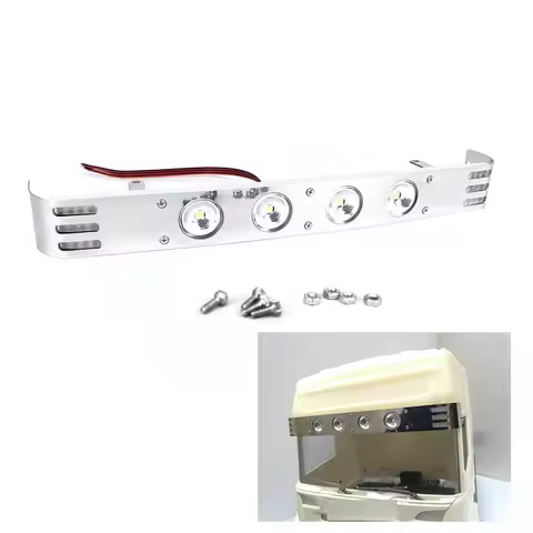 TOUCAN RC Metal Shine Resistance Cover Light Led For 1/14 Tamiyay RC Tractor Truck Model Spare Parts