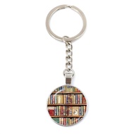 【DT】2021 Nostalgic Books Photo Keychain Books Lovers Key Ring Jewelry Librarian Gift Writer Student Teacher Book Nerd Memorial Gift hot