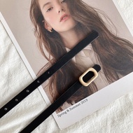 *READY STOCK AT MALAYSIA*Fashion New Style Womens Belts Simple Square Buckle Student Belts Retro Kor