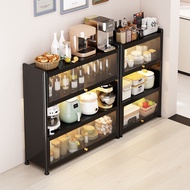 AT/💚Kitchen Shelf behind the Door Gap Storage Cabinet Ultra Narrow Small Household Appliances Snacks Kitchenware Sideboa