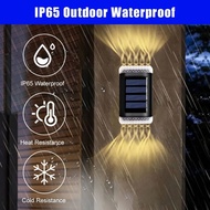 Wall Installation Up Down Glowing LED Solar Lamp / Energy Saving Garden Courtyard Decorative / Outdo