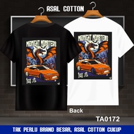 100% Premium Cotton Baju T Shirt Lelaki Oversize Plus Size Style Viral TA0172-Midnight Monsters Car