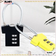 ALMA Security Lock, Cupboard Cabinet Locker Padlock Steel Wire Password Lock,  Aluminum Alloy 3 Digit Mini Suitcase Luggage Coded Lock