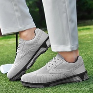 LiXingMing Golf Shoes Men Gray Large Size To 48# Breathable Cleats Golf Sport Shoes Teenager Trainin