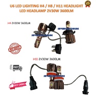 U6 LED LIGHTING H4 / H8 / H11 HEADLIGHT LED HEADLAMP 2V30W 3600LM