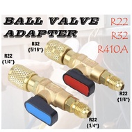 ACProS Refrigeration Ball Valve Adapter R32 R22 R410a Gas Aircond Connector 1/4'' Air Conditioning V