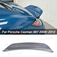 Real Carbon Fiber Car Rear Trunk Wing Spoiler For Porsche 987 Cayman Coupe 2005-2012 Boot Lip Wing S