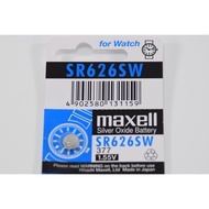 ถ่านนาฬิกา maxell SR626SW-SR621SW-SR920SW-SR927SWJapan 1.55V ของแท้ 100% ถ่านกระดุม L114