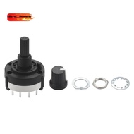 3P4T 3 Pole 4 Position Single  Band  Rotary Switch w Knob