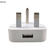 OP Mobile Phone Charger Universal Portable 3 Pin USB Charger UK Plug  With 1 USB Ports Travel Charging Device Wall Charger Travel Fast Charging Adapter SG