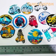 Vespa STICKER VINYL PRINTING TUMBLER MOTORCYCLE HELMET