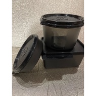 ready stock -3pcs tupperware container in black