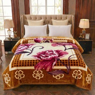 ผ้าห่มขนมิ้ง 6 ฟุต ผ้าห่มกำมะหยี่ลายดอกไม้ ผ้านวม นุ่ม อบอุ่น ผ้านุ่มขนาด180×200