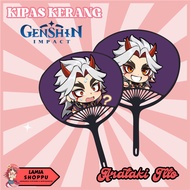 GENSHIN IMPACT ARATAKI ITTO SHELL FAN | SHELL FAN MERCH GI ARATAKI ITTO