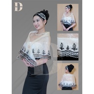 Alampay shawl abi design with black embroidered design