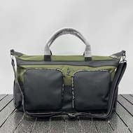 美國 U.S. Polo Assn 軍綠拼黑色帆布 手挽 斜咩 旅行袋