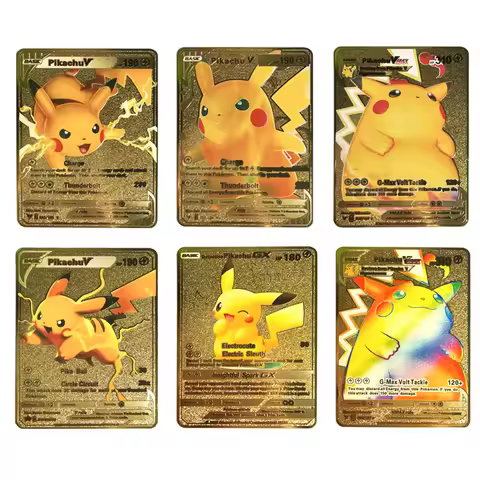 Cartão de metal pokémon 10000 pontos arceus charizard raichu super cartão dourado inglês mewtwo vmax