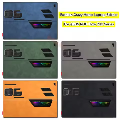 Crazy Horse PU Leather Skin Sticker for ASUS ROG Flow Z13 GZ301 GZ301Z GZ301ZE GZ301ZC 2022 2023 202