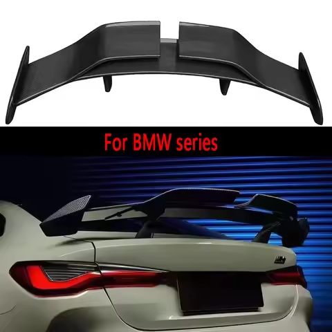 For BMW M2 F87 G87 M2C M3 F80 M4 F82 M5 F90 Carbon Fiber Tail fins Rear Trunk Spoiler Guide Wing Rea