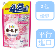 Bold - 寶潔 BOLD 超濃縮花香洗衣液 補充包 (粉紅) 1680g x 2【平行進口】