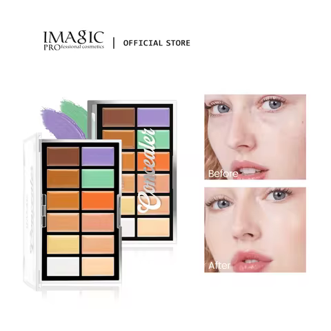 IMAGIC 12-Color Concealer Foundation Cream Covers Acne Marks Dark Circles Full Coverage Suit for All