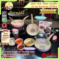 SUPRA Harmony pan 24cm white marble non-stick mini wok/ stir wok pan/ frying pan/