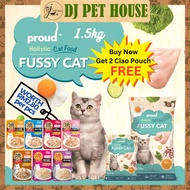 Proud Holistic Makanan Kucing Cat Food Fussy Cat Grain Free Fresh Chicken  And Collagen Formula 1.5k