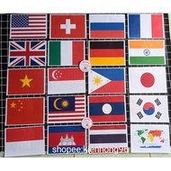 Flag card of 20 countries