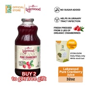 Lakewood Organic Pure Cranberry Juices (32oz)