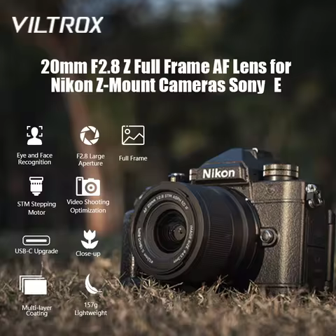 Viltrox 20Mm F2.8 Camera Lens Full Frame Ultra Groothoek Autofocus Vlog Lens Voor Sony E A7c A6400 E