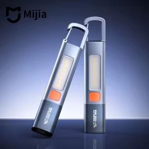 Mijia SMILING SHARK Outdoor Flashlight Strong Light Variable Focus with Floodlight Side Lights Porta