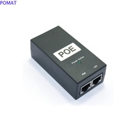POMAT POE Power Injector, 24V/48V 0.5A 100Mbps POE Power Supply, POE Device Output 48V 0.5A Desktop 