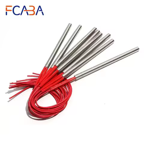 FCABA 9.5mm x 100mm 201SUS Electric Pellet Igniter Cartridge Heater 250W Fire Starter Heating Elemen