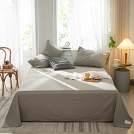 100% Cotton Flat Bedsheet Minimalist Color Flat Sheet（without pillowcase）Soft Comfortable Sheet