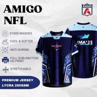 Amigo NFL Sublimation Microfiber Jersey Tshirt Design Airforce Jersey Jersey Jersey Jersey Shirt
