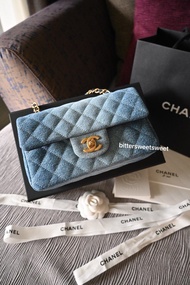 Chanel 牛仔 mini cf classic flap Demin