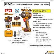INGCO 42V Li-Ion Impact Wrench (Brushless Motor) CIWLI42461