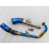 ♘1 Set Open Pipe TMX 155/125 RAIDER 150 Carb / RAIDER 150 fi Rs 150 Sniper 150 Cs Pro Exhaust Big Ti