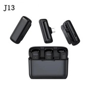 J13 with Charging Bin Lavalier Microphone Mobile Phone Live Broadcast Microphone Outdoor Recording R
