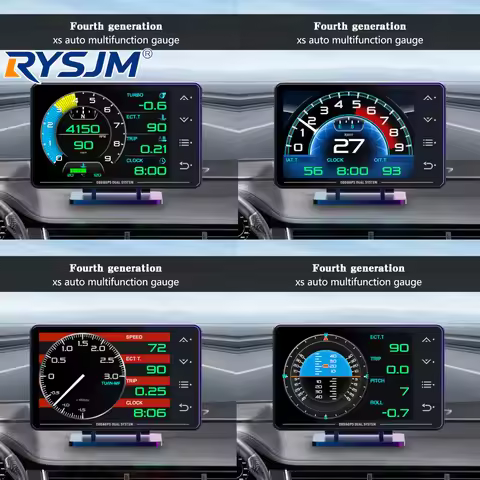 New Car OBD GPS XS LCD Gauge Turbo Boost G Value Oil Pressure Water Temp Oil Temperature Gyroscope M