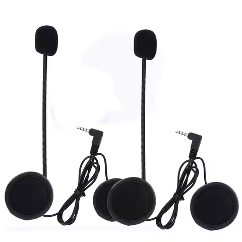 2PCS 3.5MM V6 V6 Pro Accessories Earphone Speaker Microphone For V4/V6 Motorcycle Helmet Bluetooth I