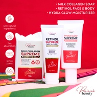 Pasionate Beauty - Retinol Supreme Treatment, Milk Collagen Soap, Hydra Glow Moisturizer (TRIO E)