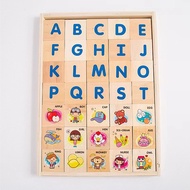 บล็อกไม้ ก-ฮ จำนวน 105 ชิ้น ขนาด 26x36cm ประกอบด้วย ก-ฮ รูปภาพ ก-ฮสระเดี่ยววรรณยุกต์ ของเล่นไม้ กขค 