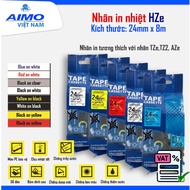 HZe Label 24mm*8M for Brother PT-E500, PT-E550W, PT-E800T,PT-P750W label printers....