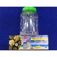 Tp5 Clear Plastic Jar with Colored Lid (1PCS) / Tube Jar / Jar Jar / Plastic Jar / Multipurpose Jar 