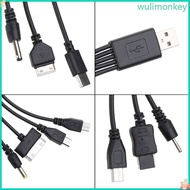 WU Universal USB To Multi Plug Cellphone Charger Cable 10 in 1 USB Cable For Smartphone Charger Cabl