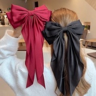 Mini veil big ribbon hair clip