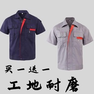 Netizens Praise⭐Men Summer Short-Sleeved Overalls Uniforms Thin Style Breathable Wear-Resistant Labo